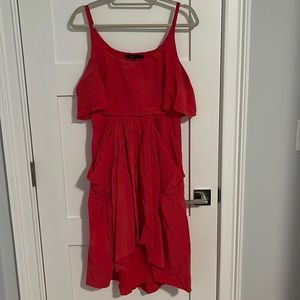 BCBG Coral Layered High/Low Dress with Pockets - Size Small